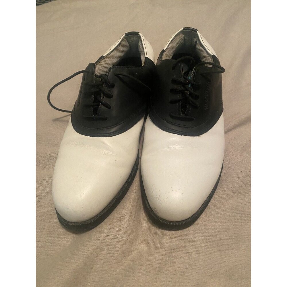 Wolverine Shoes Men's Golf Athletic Size 10M White Black Lace Spikes